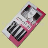 Food Safety Rubbber Handle BBQ Tool Set
