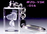 2014 Hot Laser Engraving Dog LED Crystal Keychain (JD-YSK-012)