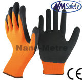 Nmsafety Nylon Coated Black Foam Latex Gardening Work Glove