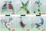Metal Animal Decor Modern Home Garden Crafts -Feathers Fancinating Creation