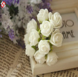 Artificial Foam Material White Rose Flower Bridal Bouquet