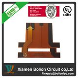Double-Sided Flexible PCB with Aluminum Stiffener, Minimum Via Is 0.2mm