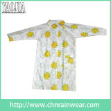 Functional Printed Flower PVC Long Raincoat with New Style