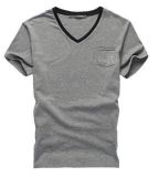 Fashion Design T-Shirt with Printed Pocket (M264)