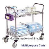 Adjustable Chrome Wire Trolley for Hospital &Drugstore (TR183636A2C)