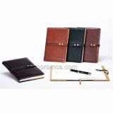 Corporate Business Gift Custom Logo Embossed PU Leather Cover Notebook
