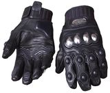 Cuff SBR Rubber Patch Stainlesssteel Protector Stereo Finger Decoration Genuine Goat Leather Motorcycle Accessory Glove