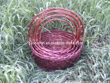 Pink Willow Basket with Handle (WBS005)