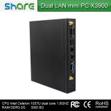 Share China Supplier Green PC Dual Core Intel Mini PC, Support HDMI and WiFi, Support 3G, with Two LAN Port