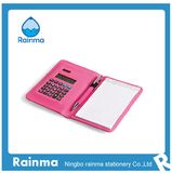 Mini Calculator in Leather Organizer Notebook