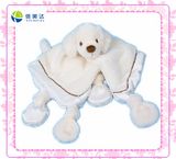 White Dog Funny Baby Blanket Plush Toy