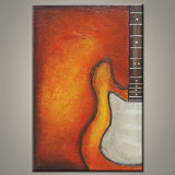 Modern Musical Instrument Oil Painting on Canvas