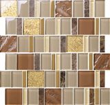 2015 Mixed Color Metallic Glass Tiles for House Decoration (MGB003)