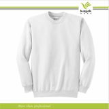 OEM High Quality Lady's White Cotton Plain Sweatshirt (KY-H049)