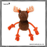 Christmas Gift Moose Plush Toy Cotton Rope Dog Toy
