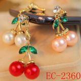 Ec-2360 Beads Gemstone Cherry Cellphone Dust Plug