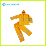 2PCS PVC Polyester Waterproof Workwear with Reflective Tape