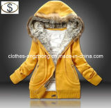 Women Warm Winter Fur Collar Hoodies Coats (AZRC-001)
