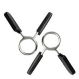 Barbell Quick Realease Stainless Steel Spring Collar with Rubber Grip