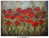 Handmade Fresh Red Flowers Clusters Oil Paintings (LH-700628)