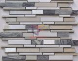 Strip Cracked Ceramic with Marble and Glass Mosaic (CFS654)