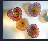 Handmade Murano Glass Flower Plates for Wall Decoration