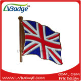 Custom Design UK Flag Shape Metal Lapel Pin Badge