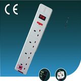 Extensionuk Four Way, Outlet Socket with Switch