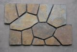 Slate Flagstone Tiles on Mesh for Outdoor, Natural Slate Wall Panel/Cultured Stone/Ledgestone