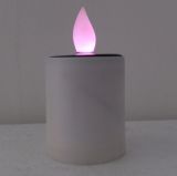 Multi-Colored Religional Solar LED Candle with Flickering Light