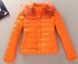Ladies Winter Orange Colour Down Jacket (SX1048)