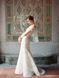 Fashion Ivory Offer Shoulder Trumpet Lace Wedding Bridal Dress