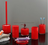 Table Top Red Resin Bathroom Sets