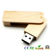 Natural Wooden Swivel USB Disk 256GB