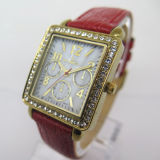 Women's Charming Diamante Leather Strap Watch