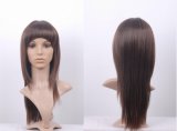 Synthetic Fiber Long Straight Woman Full Face Wig