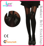 Fashion Sexy Bowknot Belt Stockings Siik Socks Tights Pantyhose Leggings for Weomen (SR-1098)