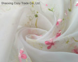 Flower Desgin Voile Embroidery Curtain Fabric