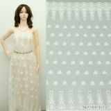 New Design Border Skirt Embroidery Fabric on Organza Base