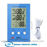 Hygro-Thermometer Clock with Indoor and Outdoor Temperature (DC105)