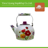 Belly-Shaped Enamel Kettle with Ceramic Handle (BY-3116)