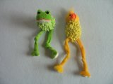 Knotted Dog Toy Plush Chew Bite Tug Duck and Frog