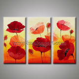 Handmade Poppies Floral Painting (KLFL3-0121)