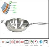 5 Ply Body Stainless Steel Korean Wok