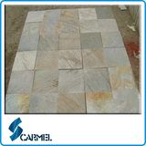 Natural Stone Yellow Wood Vein Slate Floor Tile