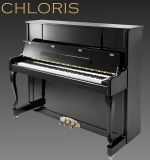 Music Instrument Chloris Beautiful Serious Black Upright Piano Hu-123es with Antique Curly Legs