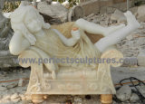 Stone Garden Sculpture with Jade Stone Carving (SY-C068)