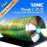 Blank CDR CD-R Disc with Shiny Silver Top