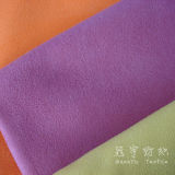 Home Textle Polyester Suede Fabric with Velvet Backing