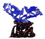 Natural Lapis Lazuli Carved Eagle Carving #Ah41, Exquisite Home Decoration